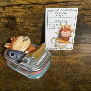 The monsters wacky mart canned sardines open box labubu